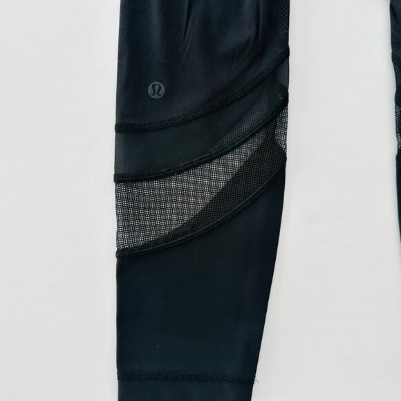 Lululemon Seek The Heat Tight Black Size 6 High Rise Sexy Gym Run Workout - Picture 7 of 10